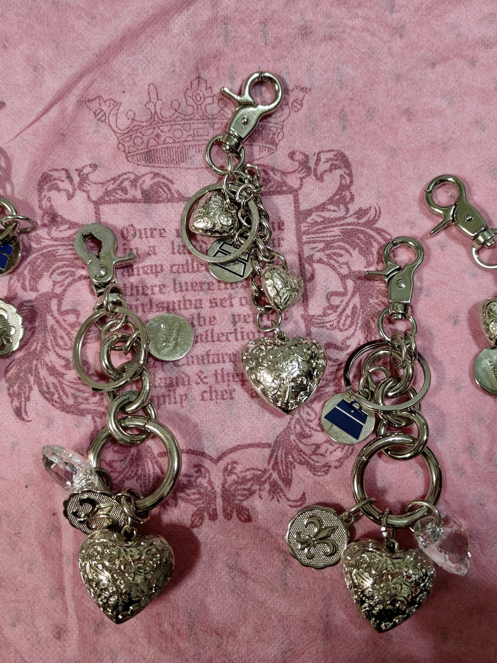 Silver Heart Charm Keychain